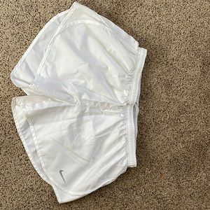 Women’s white nike athletic shorts